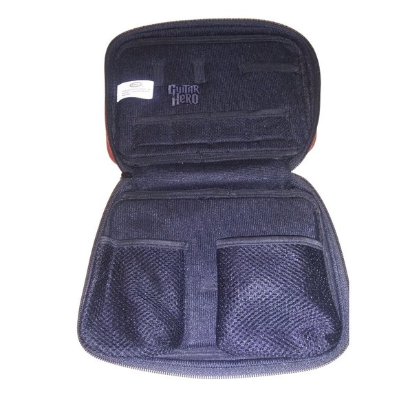 Guitar Hero On Tour Storage Case Nintendo DS RED Sparkle Travel Bag - Picture 3 of 8